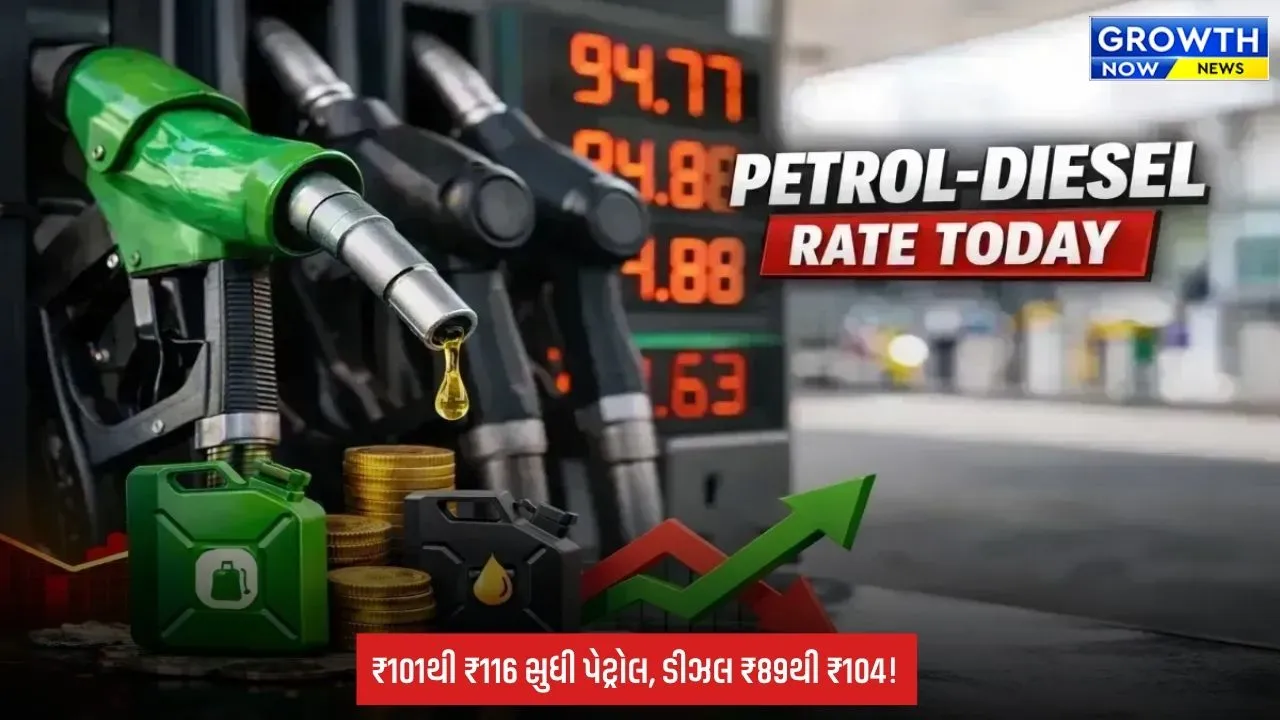 Petrol-Diesel Price: ₹101થી ₹116 સુધી પેટ્રોલ, ડીઝલ ₹89થી ₹104! જાણો તમારા શહેરમાં આજનો ભાવ