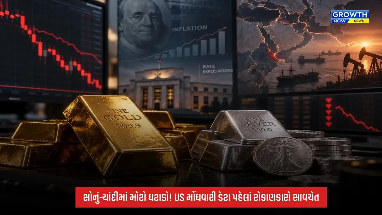 Gold-Silver Price Today: સોનું-ચાંદી ધડામ! રોકાણકારો US મોંઘવારીના આંકડા પર નજર રાખી રહ્યા છે, જાણો MCXના ભાવ
