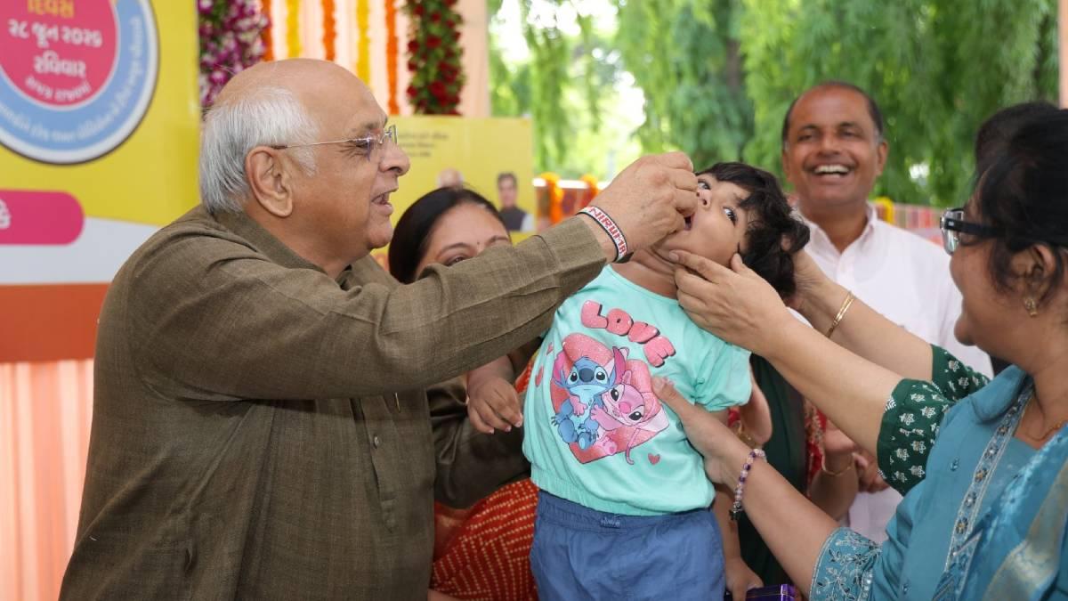 CM ભૂપેન્દ્ર પટેલે  ગુજરાતમાં પલ્સ પોલિયો અભિયાનનો પ્રારંભ કર્યો