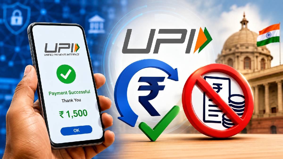 UPI યુઝર્સ માટે મોટી રાહત! ટ્રાન્ઝેક્શન પર નહીં લાગે કોઈ ચાર્જ, સરકારનું સ્પષ્ટીકરણ